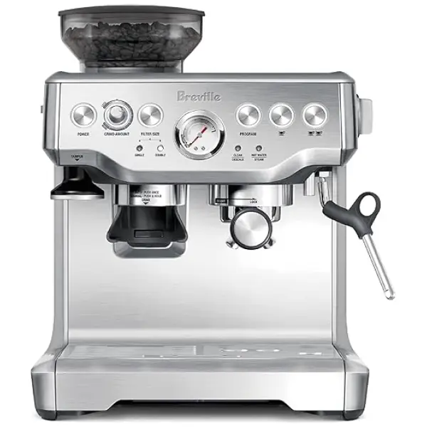 Breville Barista Express Espresso Machine, Brushed Stainless Steel, BES870XL, Large