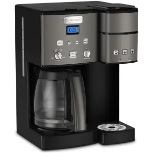 Cuisinart Coffee Maker,12 Cup with 3 Single-Size Brewers, 6, 8, 12 oz, Black/Stainless Steel, SS-15BKSP1