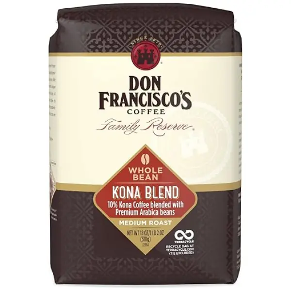 Don Francisco's Kona Blend Medium Roast Whole Bean Coffee (18 oz Bag)