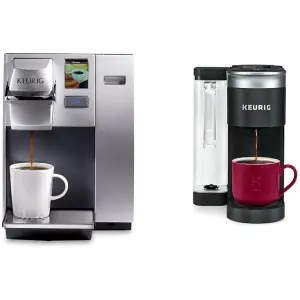Keurig K155 Office Pro Single Cup Commercial K-Cup Pod Coffee Maker, Silver & K-Supreme SMART Coffee Maker, MultiStream Technology, Brews 6-12oz...