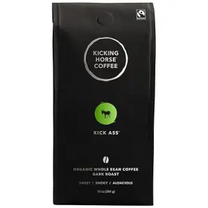 Kicking Horse Coffee, Kick Ass, Dark Roast, Whole Bean, 10 Oz