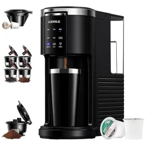 KIDISLE 3 in 1 Single Serve Coffee Maker for K Cup Pods & Ground Coffee & Teas, 6 to 14oz Brew Sizes, with 40oz Removable Water Reservoir,...