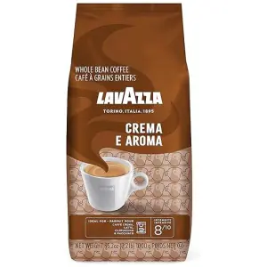 Lavazza Crema E Aroma Whole Bean Coffee Blend, 2.2-Pound Bag , Balanced medium roast with an intense, earthy flavor and long lasting crema, Non-GMO