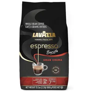 Lavazza Espresso Barista Gran Crema Whole Bean Coffee Blend, Medium Espresso Roast, Oz Bag (Packaging May Vary) - 2.2 LB, 35.2 Ounce