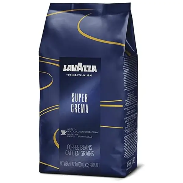 Lavazza Super Crema Whole Bean Coffee Blend, light-Medium Espresso Roast, 2.2 Pound (Pack of 1) ,Premium Quality, Aromatic, Mild and creamy