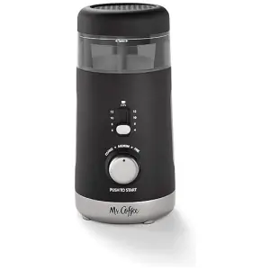 Mr. Coffee Coffee Grinder, Automatic Grinder with 5 Presets, 12 Cup Capacity, Black